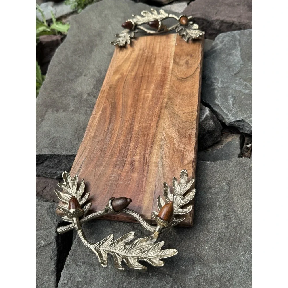 handmade wooden Tray for Breakfast in Bed, Large Serving Tray,Brown mango tray